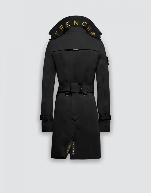 Slim тренч (Black/Black/Gold)
