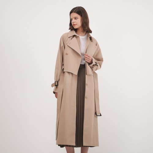 Gaia Layered Trench Coat_Black_(3 Color)