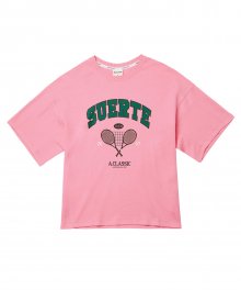 테니스 클럽 반팔 티셔츠 핑크