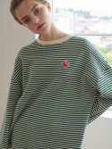 가니송(GANISONG) Wappen Stripe T-shirt_green
