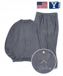 TERRY EMBROIDERY TENNIS SET UP CHARCOAL