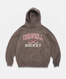 Cornell Hockey Heavy Weight Hoodie Brown