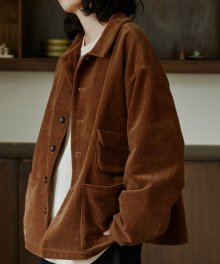 unisex corduroy pocket jacket camel