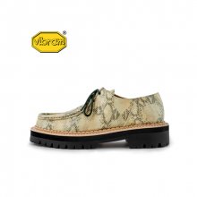 BLACK OVER SOLE PYTHON TYROLEAN SHOES
