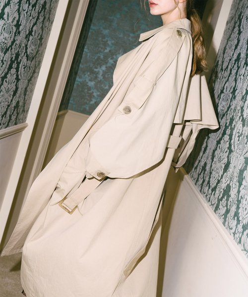 trench coat with back flap