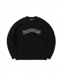 WAVY LOGO KNIT SWEATER (BLACK)