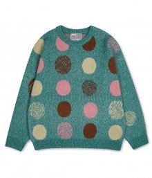 DOT COLOR WOOL KNIT_GREEN