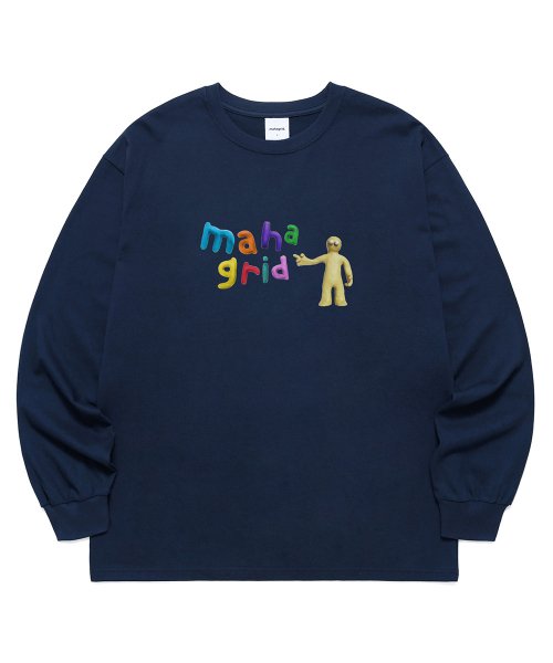 마하그리드(MAHAGRID) DOUGH MAN LS TEE NAVY(MG2BFMT567A