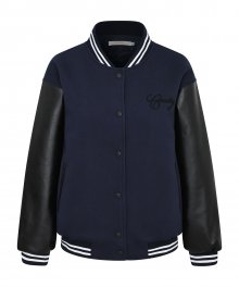 C LOGO POINT BASEBALL JACKET_NAVY