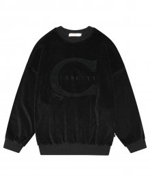 C LOGO BOUCLE EMBROIDERY TOP_BLACK