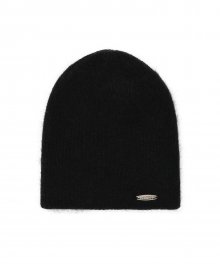 C METAL LOGO ANGORA BEANIE_BLACK