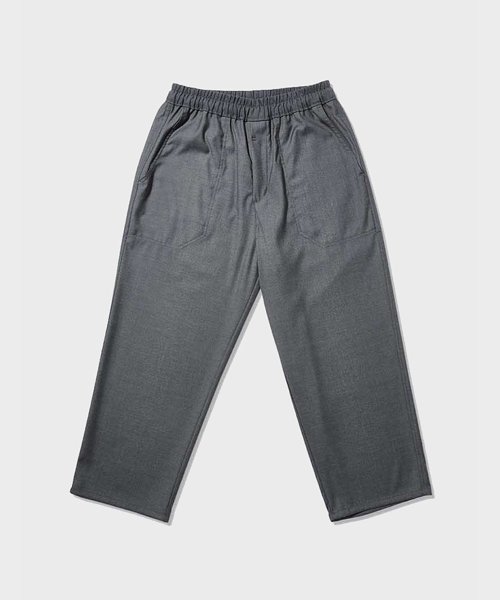 Широкие брюки на резинке с карманами (Charcoal Gray)