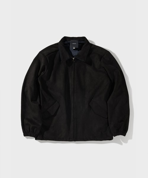 Замшевая куртка на полумолнии (Black)