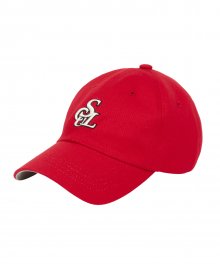 Monogram Twill Cap Red