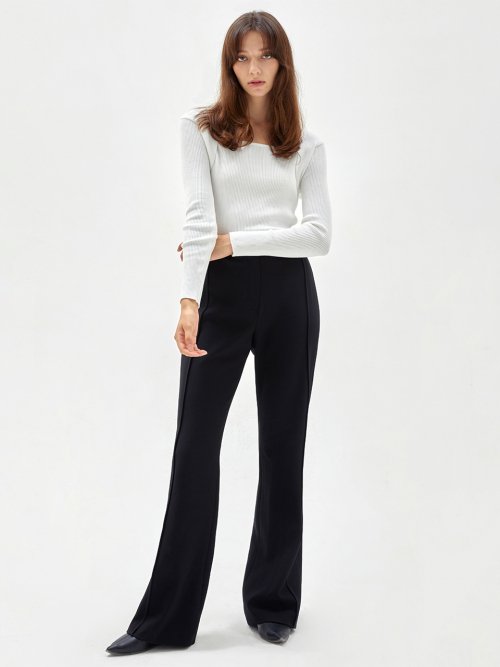 LINED BOOTS CUT TROUSERS черный