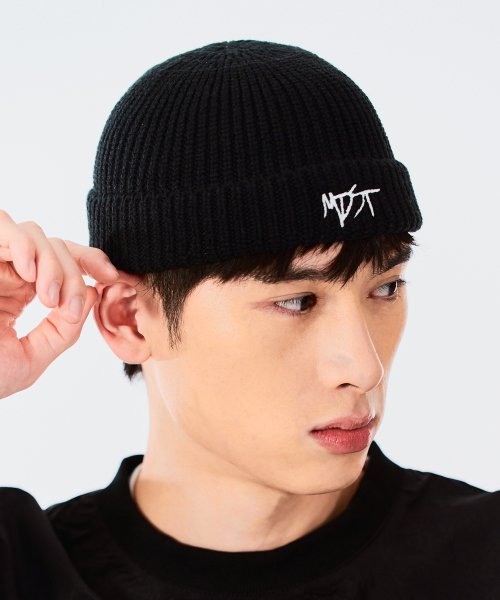 모데스티(modesty) Embroidery Scribble MDST Beanie Black