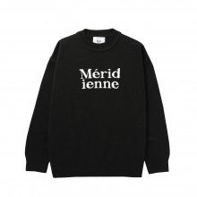 meridienne crew neck knit / black