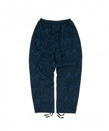 FLORAL JACQUARD PANTS (NAVY)