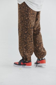 (2 color) Leopard Wide Fit Pant