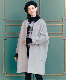OUT POCKET CASHMERE HANDMADE COAT / MGRAY
