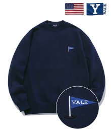 (GOLF COLLECTION) YALE FLAG CREW NECK NAVY