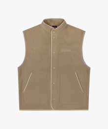 BASIC MICRO FLEECE VEST - BEIGE