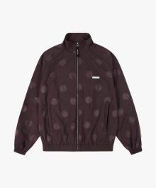 CIRCLE WELDED TRACK JACKET - BURGUNDY