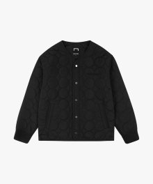 CIRCLE QUILTED CARDIGAN - DARK NAVY