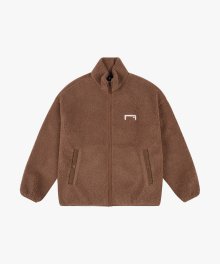 SIGNATURE SHERPA FLEECE JACKET - BROWN