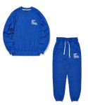 페이퍼보이(PAPERBOY) [세트] 클래식 스웨트셔츠&스웨트팬츠 셋업-블루