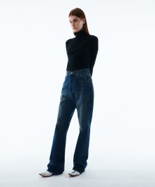 FULL LENGTH STRAIGHT JEANS KA [MID BLUE]