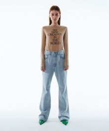 FULL LENGTH STRAIGHT JEANS KA [LIGHT BLUE]