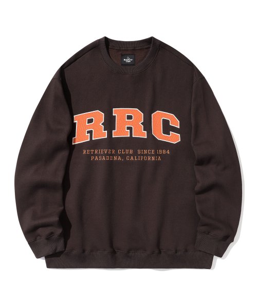 ★22-23FW新作★RETRIEVER CLUB★RRC ARCH CREWNECK 리트리버클럽(RETRIEVER CLUB) RRC ARCH CREWNECK [BROWN