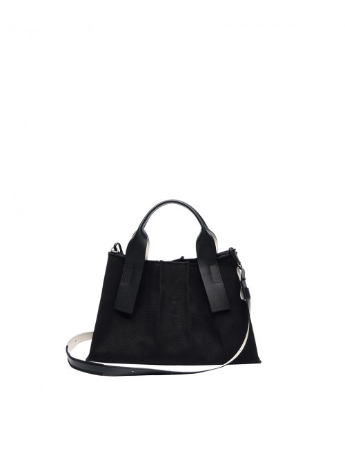 [조셉앤스테이시] Lucky Pleats Canvas Tote S Black_Black 0JSM3CB40203F