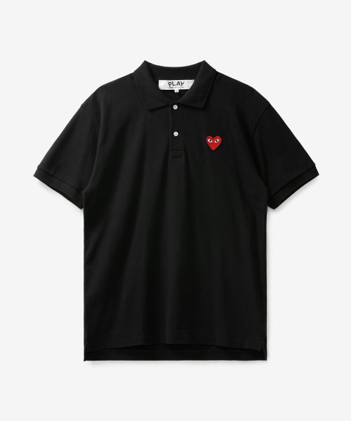 꼼데가르송 플레이(Comme Des Garcons Play) 남성 레드하트 와펜 폴로셔츠 - 블랙 / P1T0061  (Azt0060511) - 169,000 | 무신사 스토어