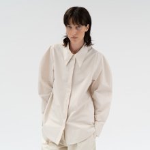 cotton volume sleeves shirt (ivory)
