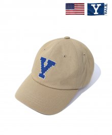 (GOLF COLLECTION) EMBROIDERY Y LOGO PIXEL CAP BEIGE