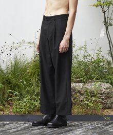 WIDE TAP TROUSERS (BLACK)