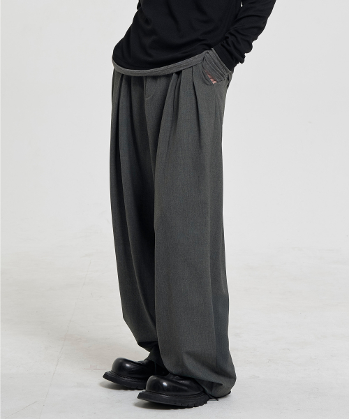 Широкие брюки Mad Pleats (Charcoal)