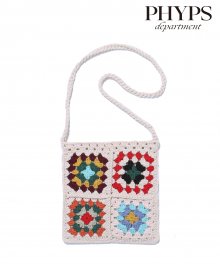 (Inspired by MOROCCAN)HANDMADE CROCHET KNIT POUCH BAG BEIGE