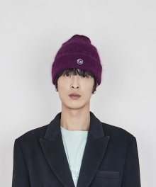 ANGORA WOOL LOGO BEANIE (WINE)