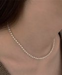 하스(HAS) SF009 Basic Pearl Silver Ball Necklace