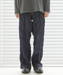 Wide Wrinkle Pants [Navy]