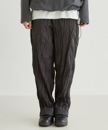 Wide Wrinkle Pants [Black]