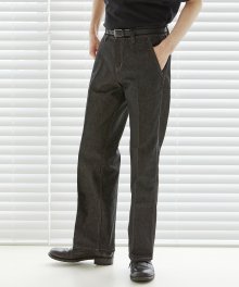 Front Line Clean Denim Regular Pants [Black]