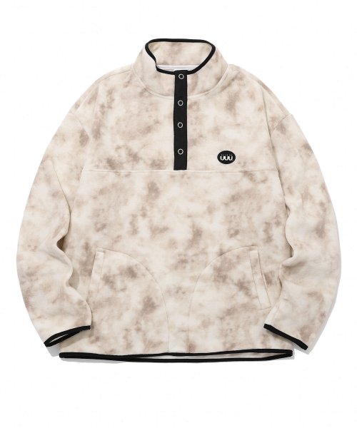 이스트쿤스트(istkunst) PILL LOGO FLEECE PULL OVER_BEIGE(IK2BWMB932A)