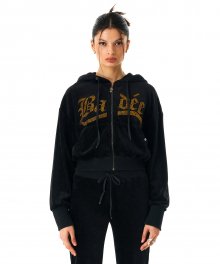 Hotfix Velour Tracksuit  Black