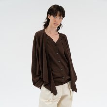 wool layer knit cardigan (brown)