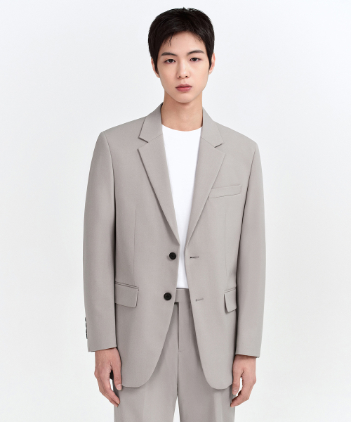 RELAXED BASIC BLAZER [LIGHT BEIGE]