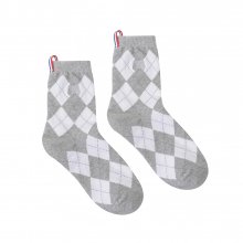 Argyle Pattern Socks_Grey